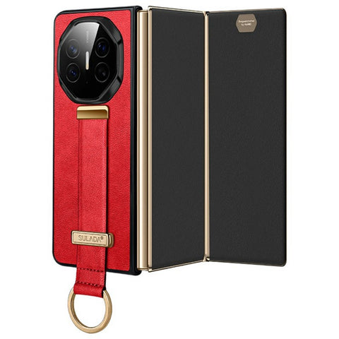 SULADA Fashion Series for Huawei Mate XT Ultimate Case Wristband Kickstand Leather+PC Back Phone Cover