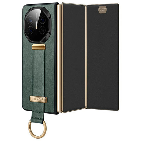 SULADA Fashion Series for Huawei Mate XT Ultimate Case Wristband Kickstand Leather+PC Back Phone Cover