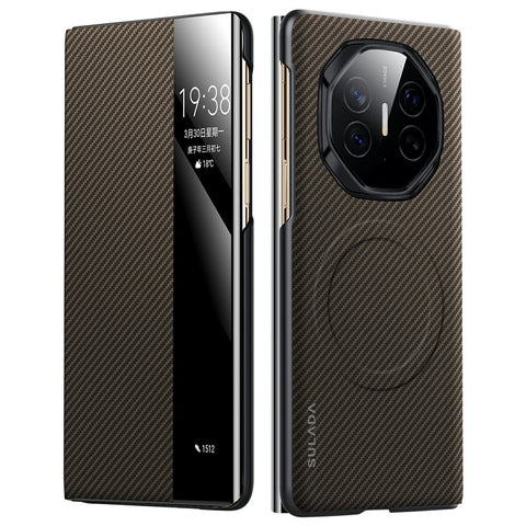 SULADA For Huawei Mate XT Ultimate Case View Window Leather Phone Cover with Auto Wake / Sleep