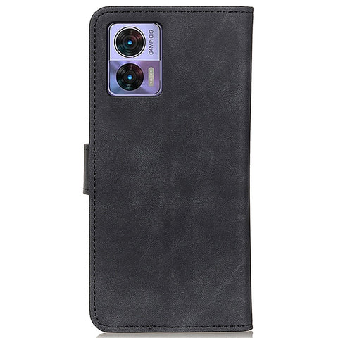 KHAZNEH For Motorola Edge 30 Lite / Motorola Edge 30 Neo 5G PU Leather Folio Wallet Case Retro Texture Stand Magnetic Clasp Shockproof Cover