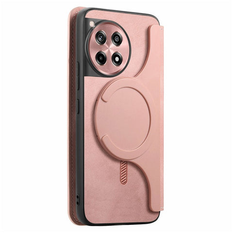 For OnePlus Ace 3 5G / 12R 5G Case Cross Texture Leather Detachable Magnetic Phone Cover