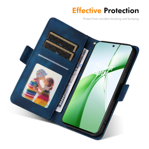 ENKAY For OnePlus Nord CE4 5G Wallet Case  Imprint PU Leather Phone Stand Cover with Tempered Glass