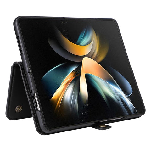 YIKATU YK- 001 for Samsung Galaxy Z Fold3 5G PU Leather Magnetic Closure Wallet Case Shockproof TPU Interior Shell Stand Folio Phone Cover