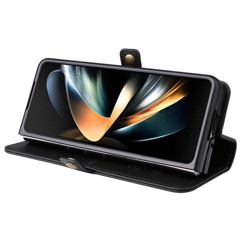 YIKATU YK- 001 for Samsung Galaxy Z Fold3 5G PU Leather Magnetic Closure Wallet Case Shockproof TPU Interior Shell Stand Folio Phone Cover