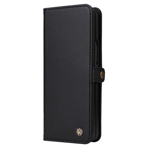 YIKATU YK- 001 for Samsung Galaxy Z Fold3 5G PU Leather Magnetic Closure Wallet Case Shockproof TPU Interior Shell Stand Folio Phone Cover