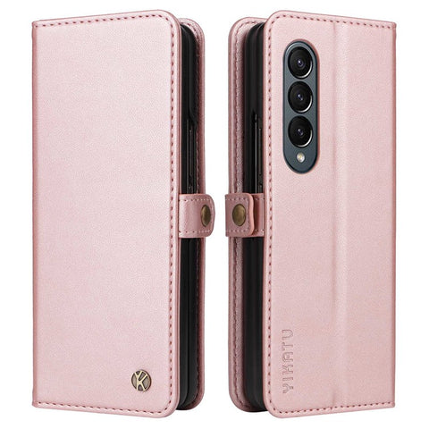 YIKATU YK- 001 for Samsung Galaxy Z Fold3 5G PU Leather Magnetic Closure Wallet Case Shockproof TPU Interior Shell Stand Folio Phone Cover