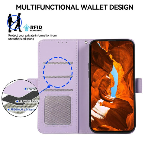 ABEEL For Motorola Edge 50 5G Case Leather Phone Cover with RFID Blocking Wallet