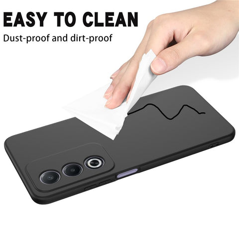For Oppo A80 5G Case Liquid Silicone Anti-Scratch Phone Cover with Hand Strap