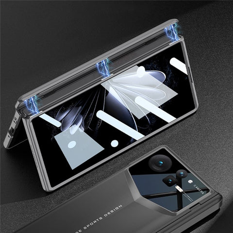 GKK For Xiaomi Mix Fold 2 5G Case Magnetic Hinge Protection PC Phone Cover with Tempered Glass Screen Protector
