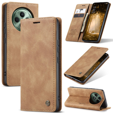 CASEME For Oppo Reno12 F 5G Case  013 Series Card Holder Stand Leather Phone Cover