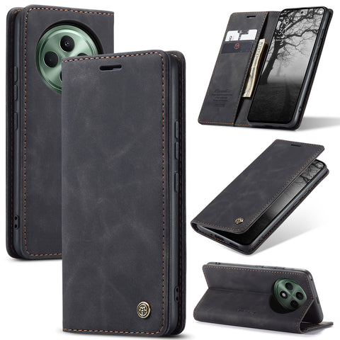 CASEME For Oppo Reno12 F 5G Case  013 Series Card Holder Stand Leather Phone Cover