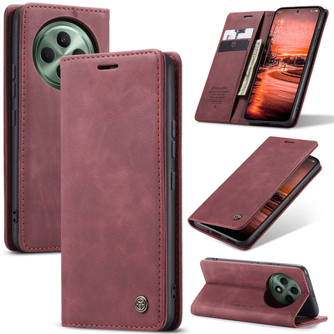 CASEME For Oppo Reno12 F 5G Case  013 Series Card Holder Stand Leather Phone Cover