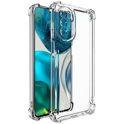 IMAK UX-4 Series for Motorola Moto G82 5G / G52 4G Case Straight Frame Four Corner Shockproof Clear TPU Cover