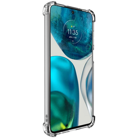 IMAK UX-4 Series for Motorola Moto G82 5G / G52 4G Case Straight Frame Four Corner Shockproof Clear TPU Cover