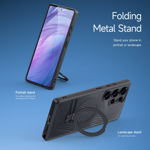 DUX DUCIS For Samsung Galaxy S25 Ultra Case with Kickstand  Aimo Series Magnetic Case TPU+PC Phone Cover (REACH Certification)