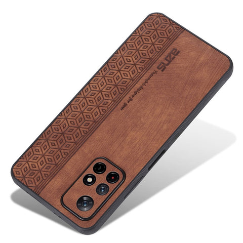 AZNS For Xiaomi Redmi Note 11T 5G / Note 11S 5G / Note 11 5G (MediaTek) / Poco M4 Pro 5G Imprinted Pattern Phone Cover Leather Coated TPU Case