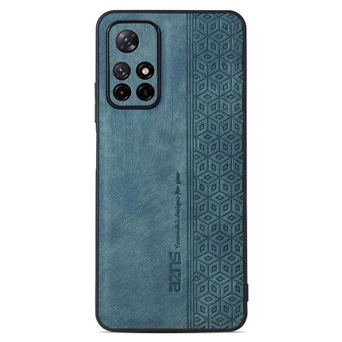 AZNS For Xiaomi Redmi Note 11T 5G / Note 11S 5G / Note 11 5G (MediaTek) / Poco M4 Pro 5G Imprinted Pattern Phone Cover Leather Coated TPU Case