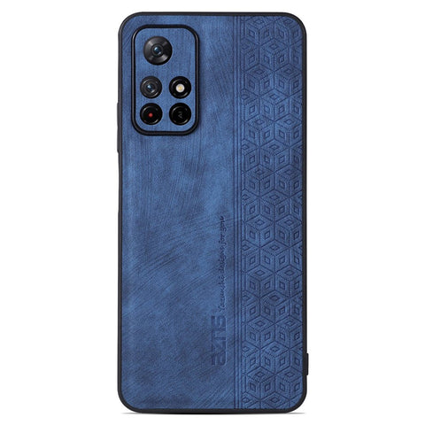AZNS For Xiaomi Redmi Note 11T 5G / Note 11S 5G / Note 11 5G (MediaTek) / Poco M4 Pro 5G Imprinted Pattern Phone Cover Leather Coated TPU Case
