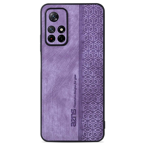 AZNS For Xiaomi Redmi Note 11T 5G / Note 11S 5G / Note 11 5G (MediaTek) / Poco M4 Pro 5G Imprinted Pattern Phone Cover Leather Coated TPU Case