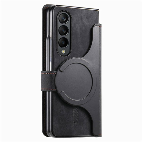 CASENEO For Samsung Galaxy Z Fold3 5G Leather Case 2-in-1 Magnetic Detachable Wallet Phone Cover