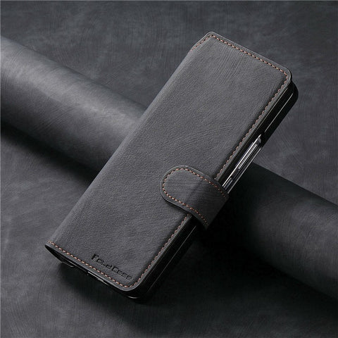 CASENEO For Samsung Galaxy Z Fold3 5G Leather Case 2-in-1 Magnetic Detachable Wallet Phone Cover