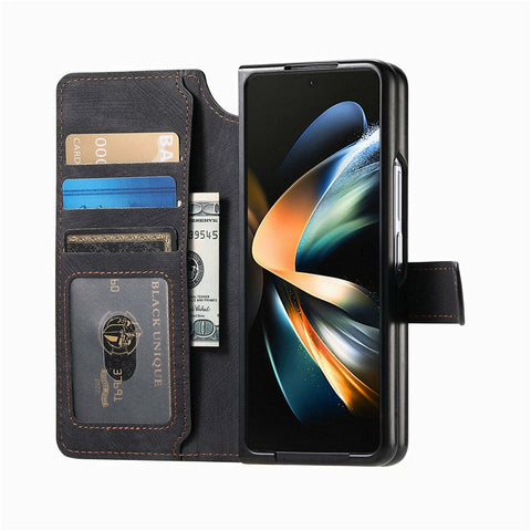 CASENEO For Samsung Galaxy Z Fold3 5G Leather Case 2-in-1 Magnetic Detachable Wallet Phone Cover