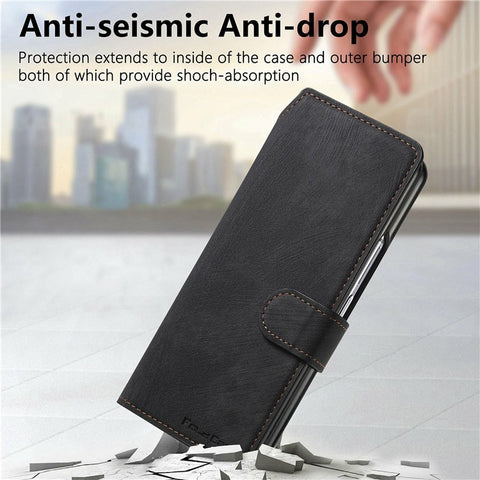 CASENEO For Samsung Galaxy Z Fold3 5G Leather Case 2-in-1 Magnetic Detachable Wallet Phone Cover