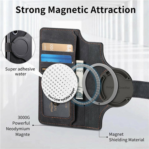CASENEO For Samsung Galaxy Z Fold3 5G Leather Case 2-in-1 Magnetic Detachable Wallet Phone Cover