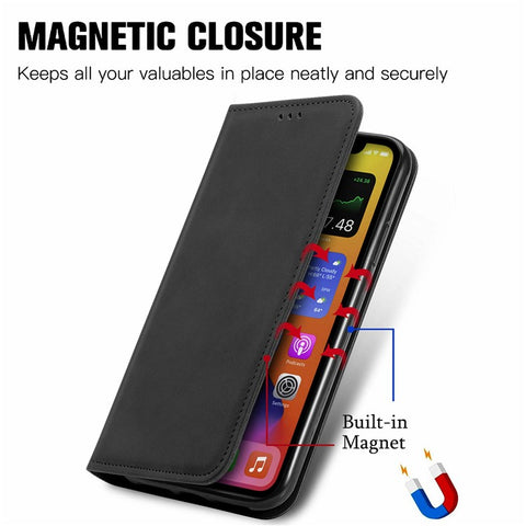 For Google Pixel 10 Pro / Pixel 10 / Pixel 9 Pro / Pixel 9 Case Skin Touch Feeling Card Slot Leather Phone Cover Stand Magnetic Absorption