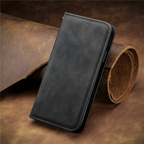For Google Pixel 10 Pro / Pixel 10 / Pixel 9 Pro / Pixel 9 Case Skin Touch Feeling Card Slot Leather Phone Cover Stand Magnetic Absorption