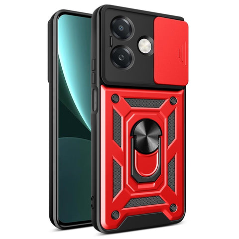 For Oppo A40 5G / A40 4G / A60 5G / A3x 5G (India) / A3x 4G Case with Slide Camera Lid PC+TPU Kickstand Phone Cover