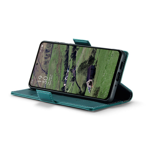 CASEME For Oppo Reno12 5G (Global) Leather Case  023 RFID Blocking 3 Card Slot Mobile Cover