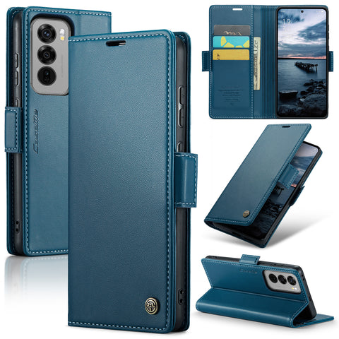 CASEME For Oppo Reno12 Pro 5G (Global) Leather Case  023 RFID Blocking 3 Card Slot Mobile Cover