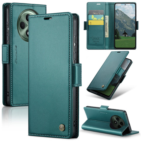 CASEME For Oppo Reno12 F 5G Leather Case  023 RFID Blocking 3 Card Slot Mobile Cover