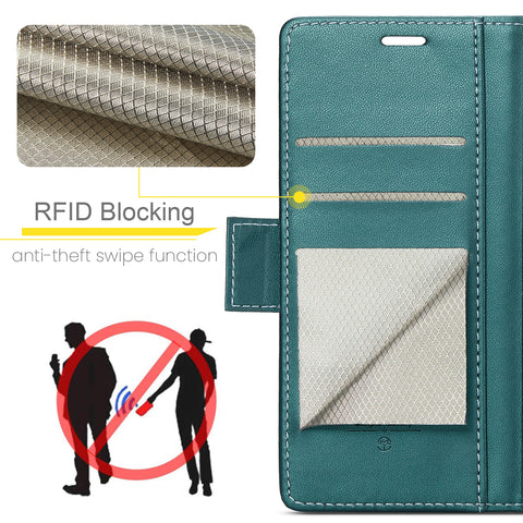 CASEME For Oppo Reno12 F 5G Leather Case  023 RFID Blocking 3 Card Slot Mobile Cover