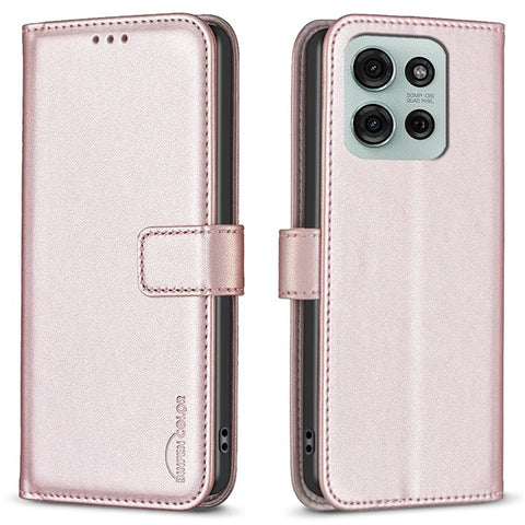 BINFEN COLOR BF17 For Motorola Moto G75 5G Case Wallet Folio Flip Leather Cover