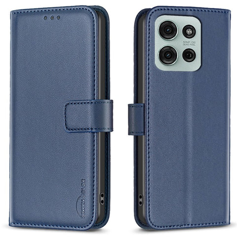BINFEN COLOR BF17 For Motorola Moto G75 5G Case Wallet Folio Flip Leather Cover