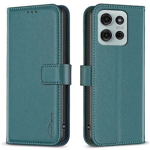 BINFEN COLOR BF17 For Motorola Moto G75 5G Case Wallet Folio Flip Leather Cover