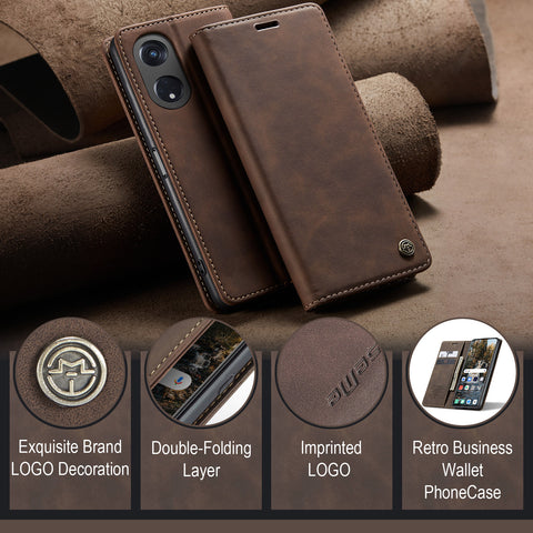 CASEME For Oppo A1 Pro 5G / Oppo Reno8 T 5G Case  013 Series Card Holder Stand Leather Phone Cover