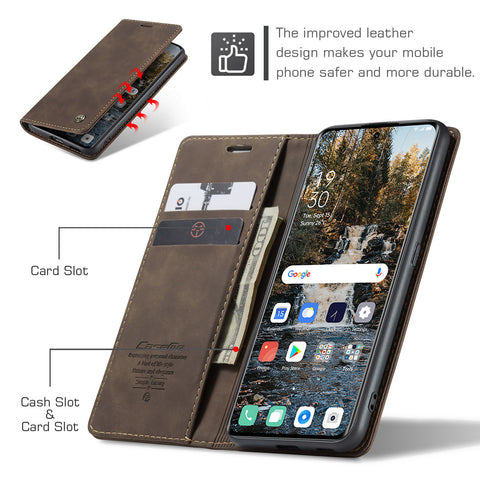 CASEME For Oppo A1 Pro 5G / Oppo Reno8 T 5G Case  013 Series Card Holder Stand Leather Phone Cover