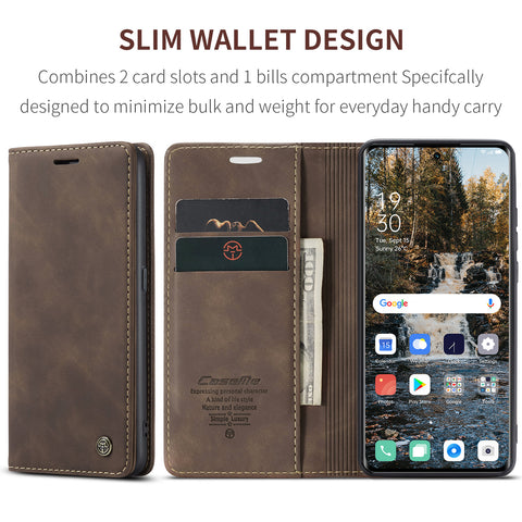 CASEME For Oppo A1 Pro 5G / Oppo Reno8 T 5G Case  013 Series Card Holder Stand Leather Phone Cover