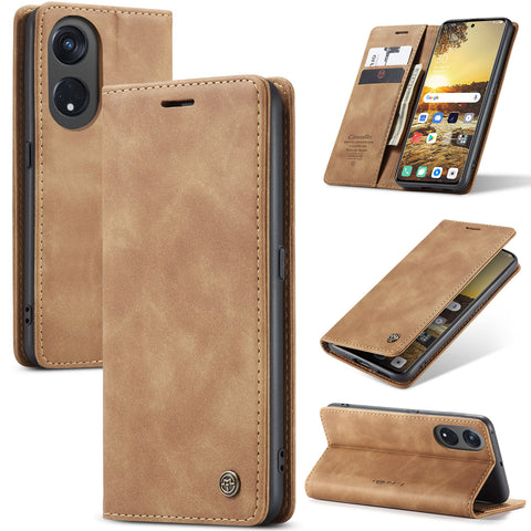 CASEME For Oppo A1 Pro 5G / Oppo Reno8 T 5G Case  013 Series Card Holder Stand Leather Phone Cover