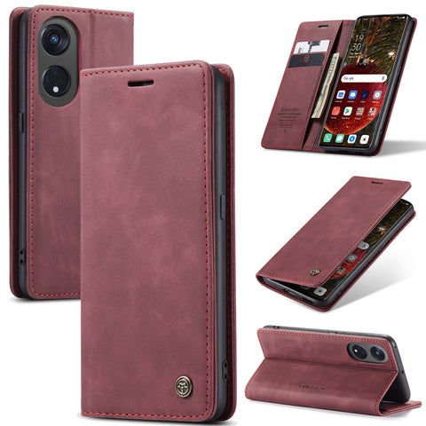 CASEME For Oppo A1 Pro 5G / Oppo Reno8 T 5G Case  013 Series Card Holder Stand Leather Phone Cover