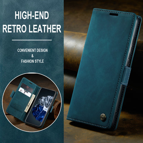 For Huawei P60 Case CASEME 013 Series Card Holder Stand Leather Phone Cover