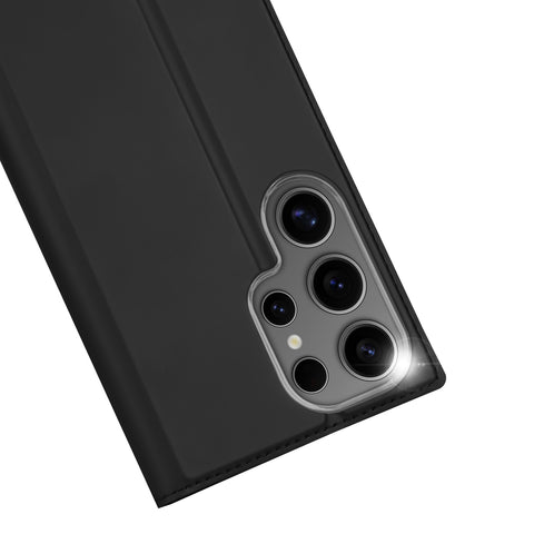 DUX DUCIS Skin Pro Series For Samsung Galaxy S25 Ultra Case Leather Phone Cover Card Holder (Non-magnetic)