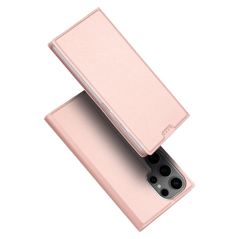 DUX DUCIS Skin Pro Series For Samsung Galaxy S25 Ultra Case Leather Phone Cover Card Holder (Non-magnetic)