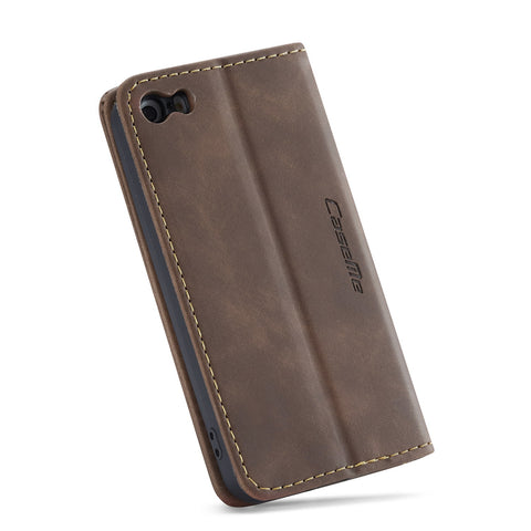 CASEME For iPhone 5s / iPhone SE (1st generation) / iPhone 5 Case  013 Series Card Holder Stand Leather Phone Cover