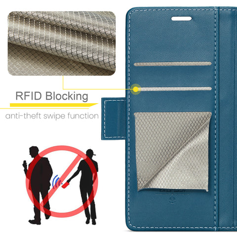CASEME For Huawei Mate 60 Pro+ / Huawei Mate 60 Pro Leather Case  023 RFID Blocking 3 Card Slot Mobile Cover