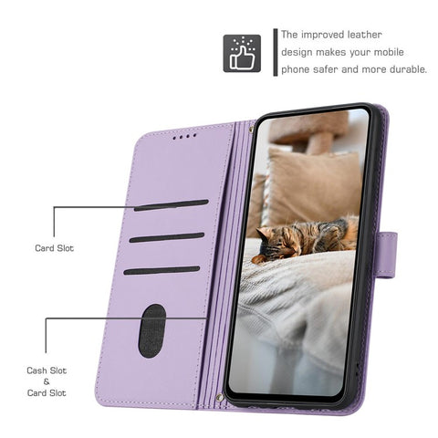 Phone Case For OnePlus Nord N30 SE 5G  /  Oppo A79 5G  /  A2 5G with Strap Cats Imprint Leather Cover