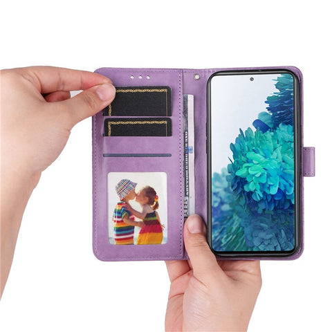 For Samsung Galaxy S20 FE / S20 FE 5G / S20 Lite Sunflower Imprinted PU Leather Case Stand Magnetic Clasp Wallet Phone Cover with Strap